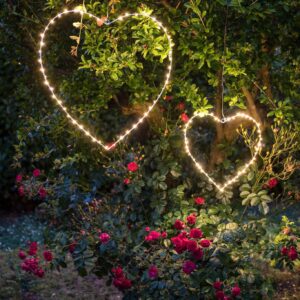 coeur lumineux led déco extérieure mariage
