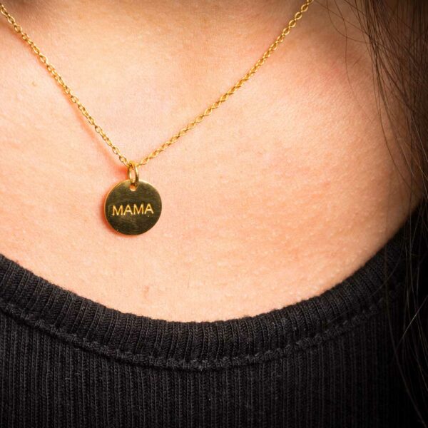 Collier plaqué or médaille Mama acheter boutique paris pas cher
