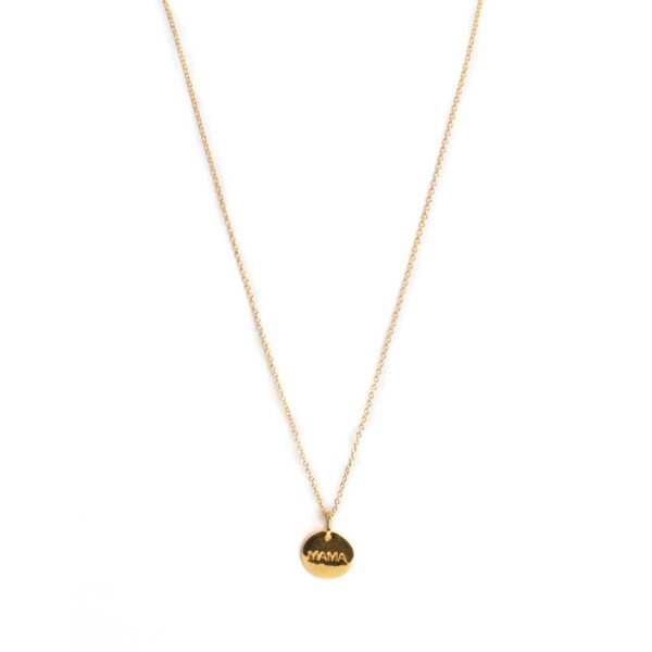 collier médaille message mama or