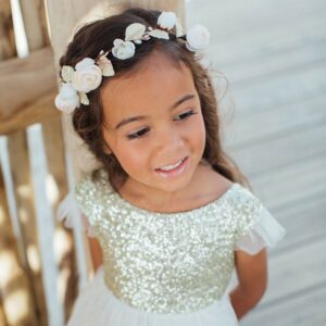 Robe fille Stella Les Petits Inclassables de style glitter chic pour mariage, cortège, cérémonie ou demoiselles d'honneur. Acheter boutique Paris