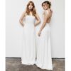 By Romance - Robe longue blanche Intemporelle. Robe de mariée simple et fluide. Acheter en ligne et dans notre boutique à Paris