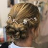 Accessoire cheveux - tiare romantique avec touches de rose. Acheter bijou de tête mariée boutique mariage Paris et en ligne