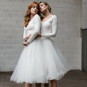 By Romance - Jupe tutu blanche Ballerine. Jupe de mariée style jupon tutu pour un mariage cool. Acheter en ligne et dans notre boutique à Paris