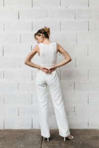 Combinaison blanche pantalon Charly