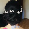 tiare sur coiffure mariée mariage bohème chignon tresse