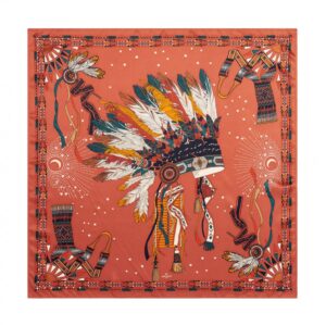 Amenapih Mini foulard Meiko Chili. Accessoire femme foulard cadeau motif cheyenne. Acheter en ligne ou boutique Paris 11ème