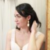 Boucles d'oreille collection Plumetti pendantes longues ovales. Bijou plaqué or bohème chic pour mariée ou quotidien. Acheter boutique Paris et en ligne