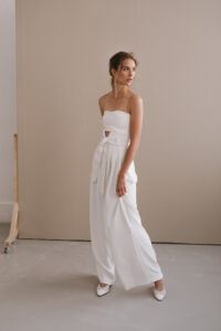 By Romance - Pantalon blanc de mariée Aimée