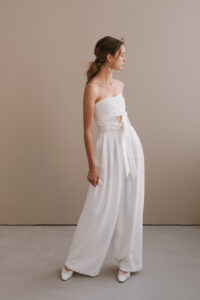 By Romance - Pantalon blanc de mariée Aimée