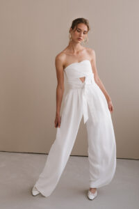 By Romance - Pantalon blanc de mariée Aimée