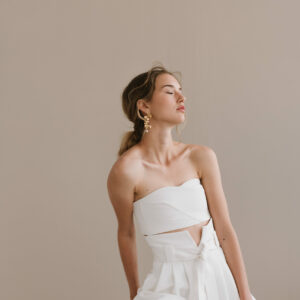 By Romance - Top blanc de mariée Ella