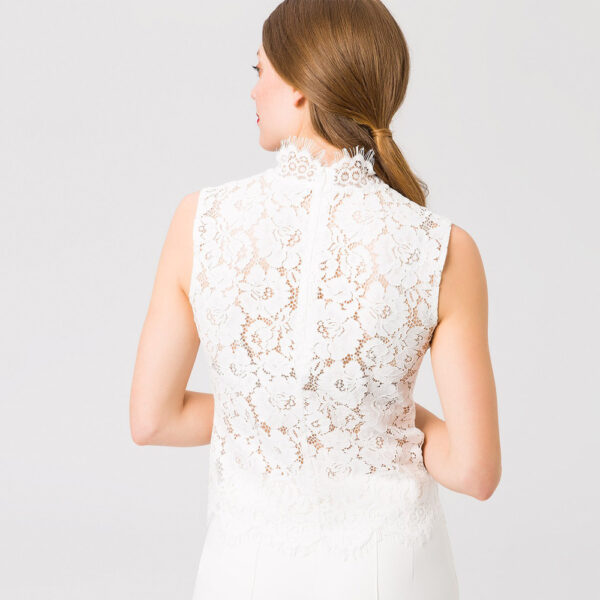 Top dentelle blanc ivoire de mariée