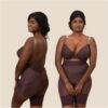 Soutien-gorge dos nu Back to Glam. Lingerie mariée robe dos nu. Soutien gorge nude et ébène invisible. Essayer et acheter boutique mariage Paris