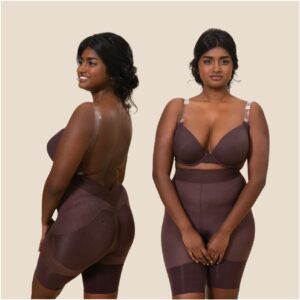 Soutien-gorge dos nu Back to Glam. Lingerie mariée robe dos nu. Soutien gorge nude et ébène invisible. Essayer et acheter boutique mariage Paris