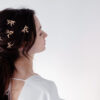 Pic à chignon doré façon branches Ava par créatrice Jeannette. Accessoire cheveux plaqué or doré végétal. Acheter boutique bijoux Paris et en ligne
