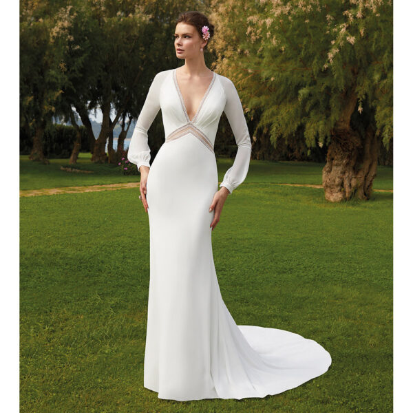 Robe de mariée sirène Romance au Jardin. Collection mariage 2021. Boutique mariage concept-store Paris. Essayer RDV privé essayage paris