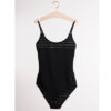 Lingerie Body noir en coton bio Pia par Icone lingerie. Body casual et confortable. Acheter en ligne et boutique à Paris 11ème