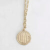 Collier médaille Love plaqué or. Bijou made in france plaqué or doré style rétro. Acheter boutique paris et en ligne