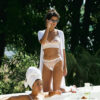 Lingerie culotte ivoire brodée marguerites Leandra par Icone lingerie. Lingerie petit prix. Acheter en ligne et boutique à Paris 11ème