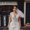 Voile de mariée simple en tulle fin avec ou sans rabat, au choix – Image 6