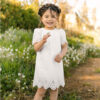 Robe fille Colette Les Petits Inclassables baptême cérémonie et cortège. Robe courte broderie pour communion. Dispo boutique Paris