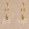 Boucles d'oreille trois pierres