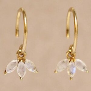 Boucles d'oreille trois pierres