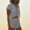 Lingerie Short blanc ivoire dentelle Bianca par Icone lingerie. Ensemble sexy. Acheter en ligne et boutique à Paris 11ème