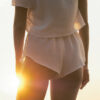 Lingerie Short blanc ivoire dentelle Bianca par Icone lingerie. Ensemble sexy. Acheter en ligne et boutique à Paris 11ème