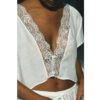 Lingerie top blanc ivoire dentelle Bianca par Icone lingerie. Ensemble sexy. Acheter en ligne et boutique à Paris 11ème