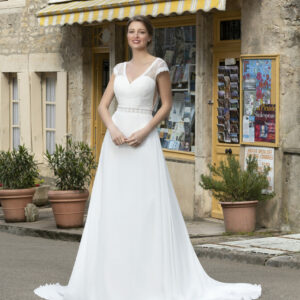 Robe de mariée longue décolleté Diane