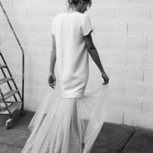 Robe de mariée courte et jupon amovible Billy by Romance