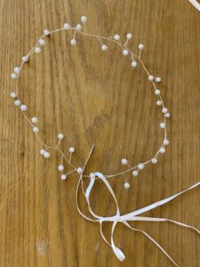 Tiare argent et perles fines