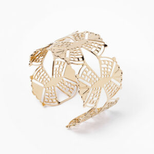 Bracelet manchette Lullaby dorée à l'or fin