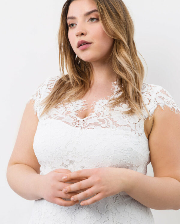 Robe de mariée longue blanc neige Daniella