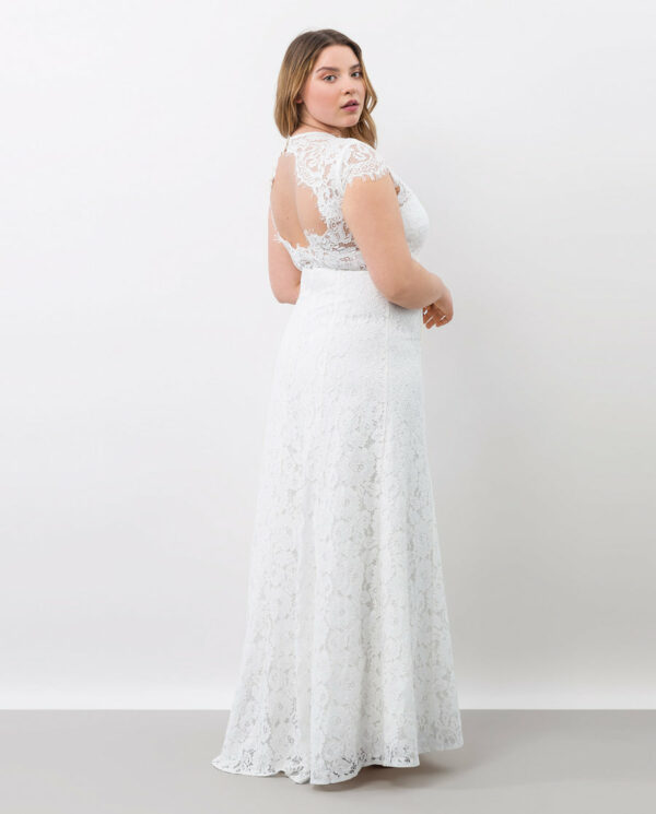 Robe de mariée longue blanc neige Daniella