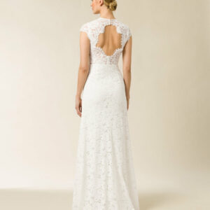 Robe de mariée longue blanc neige Daniella