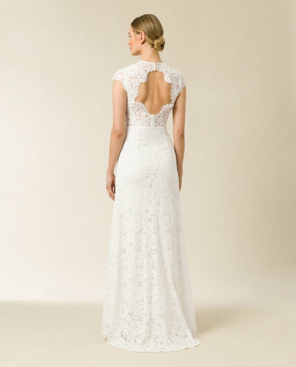Robe de mariée longue blanc neige Daniella