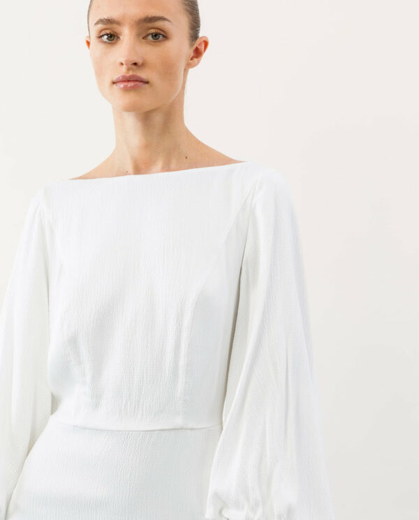 Robe de mariée longue satin fluide Manna