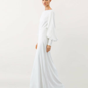 Robe de mariée longue satin fluide Manna