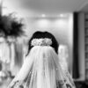 Voile de mariée fin orné de perles tout le long . accessoire de mariée . Acheter boutique mariage Paris. Eshop mariage en ligne