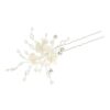 Pic à chignon de mariée fleurs et perles. Accessoire de cheveux mariage. Achat en ligne ou boutique mariage paris coiffure