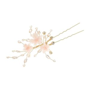 Pic à chignon de mariée fleurs et perles. Accessoire de cheveux mariage. Achat en ligne ou boutique mariage paris coiffure