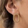 Petits anneaux couronne Clémence par Kariboo. Bijou made in france plaqué or. Boucles d'oreille dorées. Acheter boutique paris et en ligne