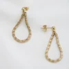 boucles d'oreille chaîne Inès par Kariboo. Bijou made in france plaqué or. Boucles d'oreille dorées. Acheter boutique paris et en ligne