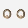Boucles d'oreille Gaia une perle dorées. Bijou accessoire mariée créateur fait main en France. Acheter boutique Paris ou en ligne.
