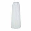 Lilly - Jupe longue blanche plissée . Jupe de mariée plissé simple et fluide. Acheter en ligne et dans notre boutique à Paris.