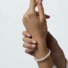 Bracelet de perles d'eau douce naturelle de mariage, accessoires pour mariée. Achat en ligne eshop ou boutique mariage Paris