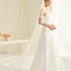 Voile de mariée long 2 couches en tulle et dentelle. Accessoire mariage petits prix. Boutique concept-store paris et eshop