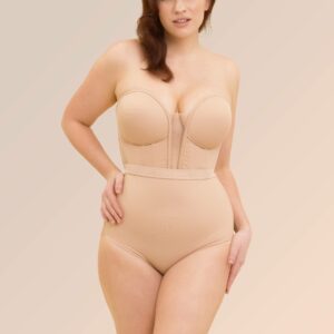 Soutien-gorge bustier Back to Glam. Lingerie mariée robe dos nu. Soutien gorge nude invisible. Essayer et acheter boutique mariage Paris